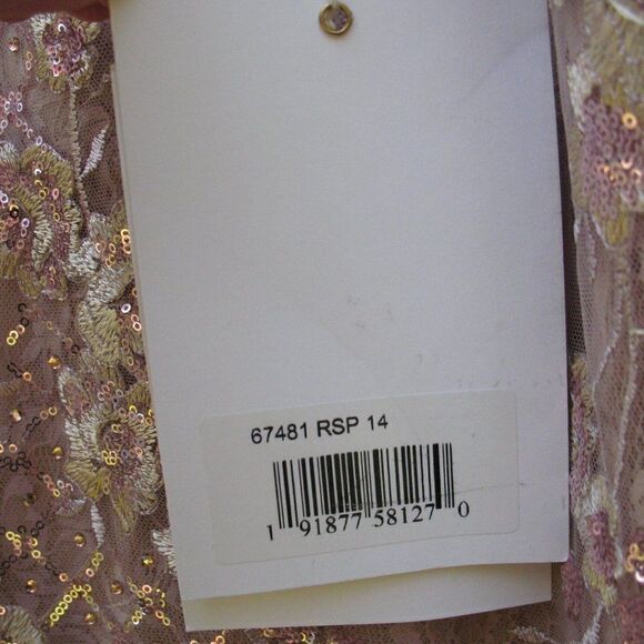 Mac Duggal 67481 Womens Floral Embellished Sleeveless Plunge Neck Gown Dress - Picture 15 of 15